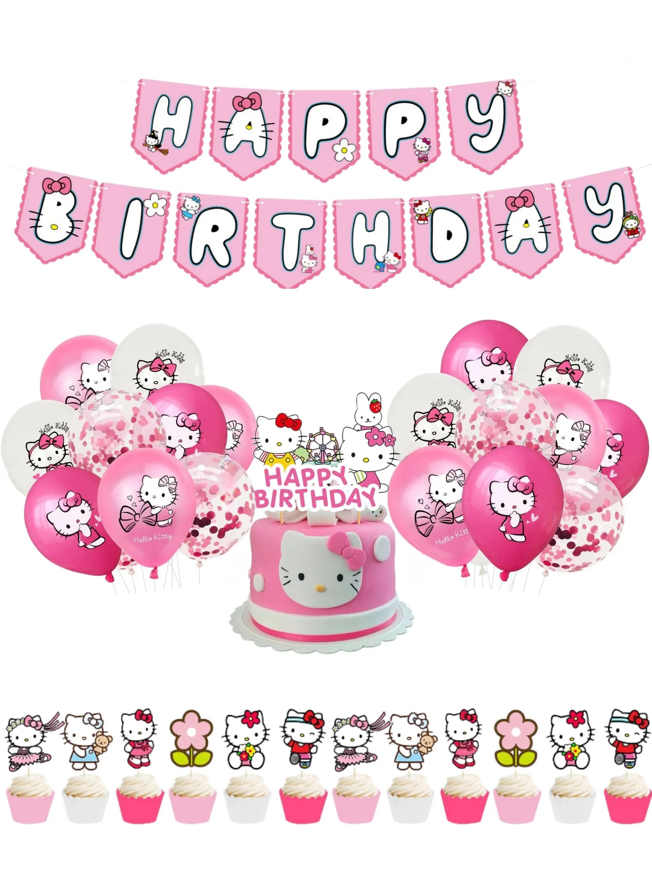 Набор для украшения вечеринки Hello Birthday Kitty (1/6/13/34 шт.), розовые мультяшные шары и баннер «С Днем Рождения»
Набор для украшения вечеринки Hello Birthday Kitty (1/6/13/34 шт.), розовые мультяшные шары и баннер «С Днем Рождения»