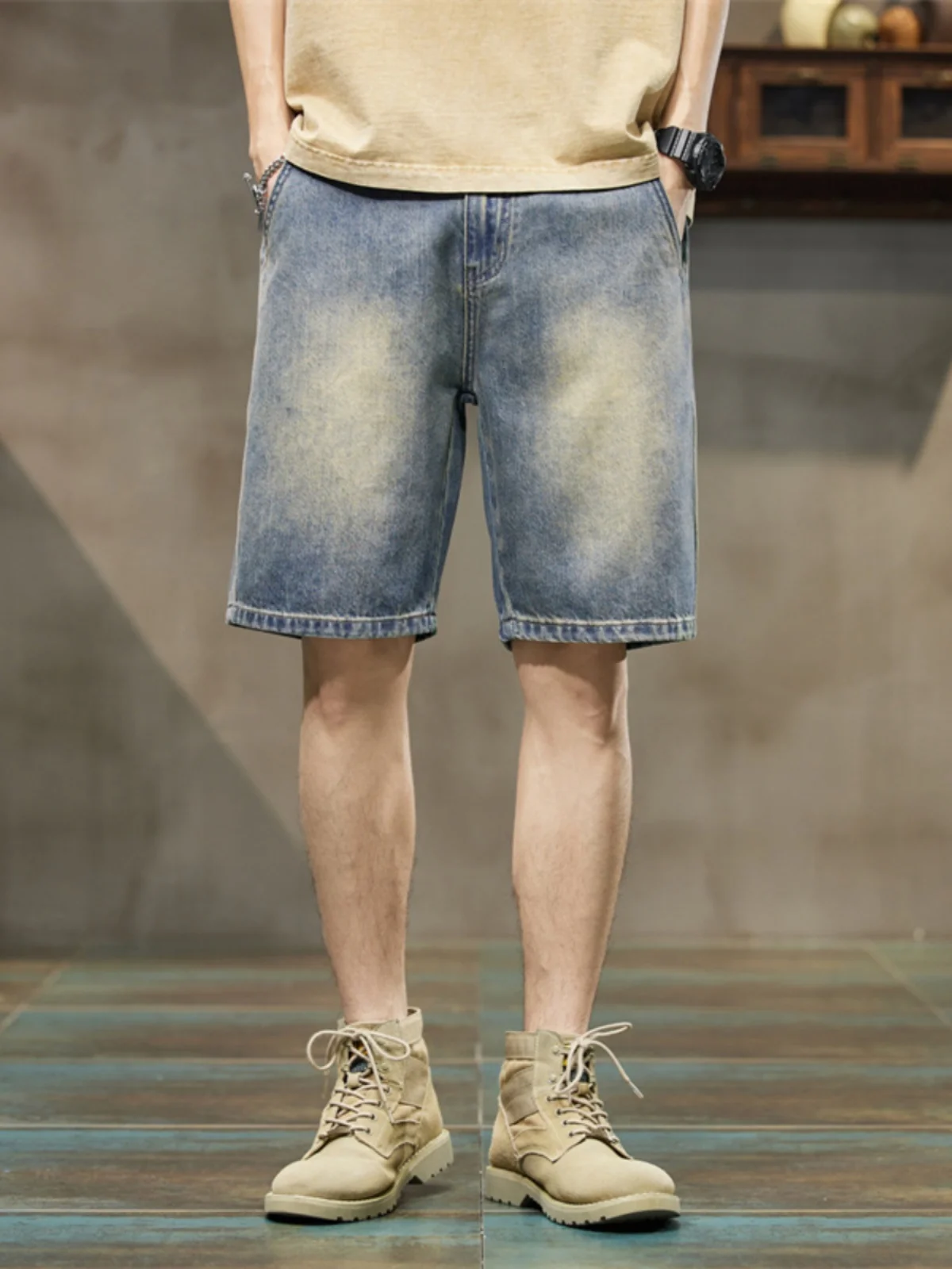 American Sle Workwear orts Men's Summer Loose Straight Leg New Vintage Denim Five-Quarter Pants Youth Casual Jeans
American Sle Workwear orts Men's Summer Loose Straight Leg New Vintage Denim Five-Quarter Pants Youth Casual Jeans