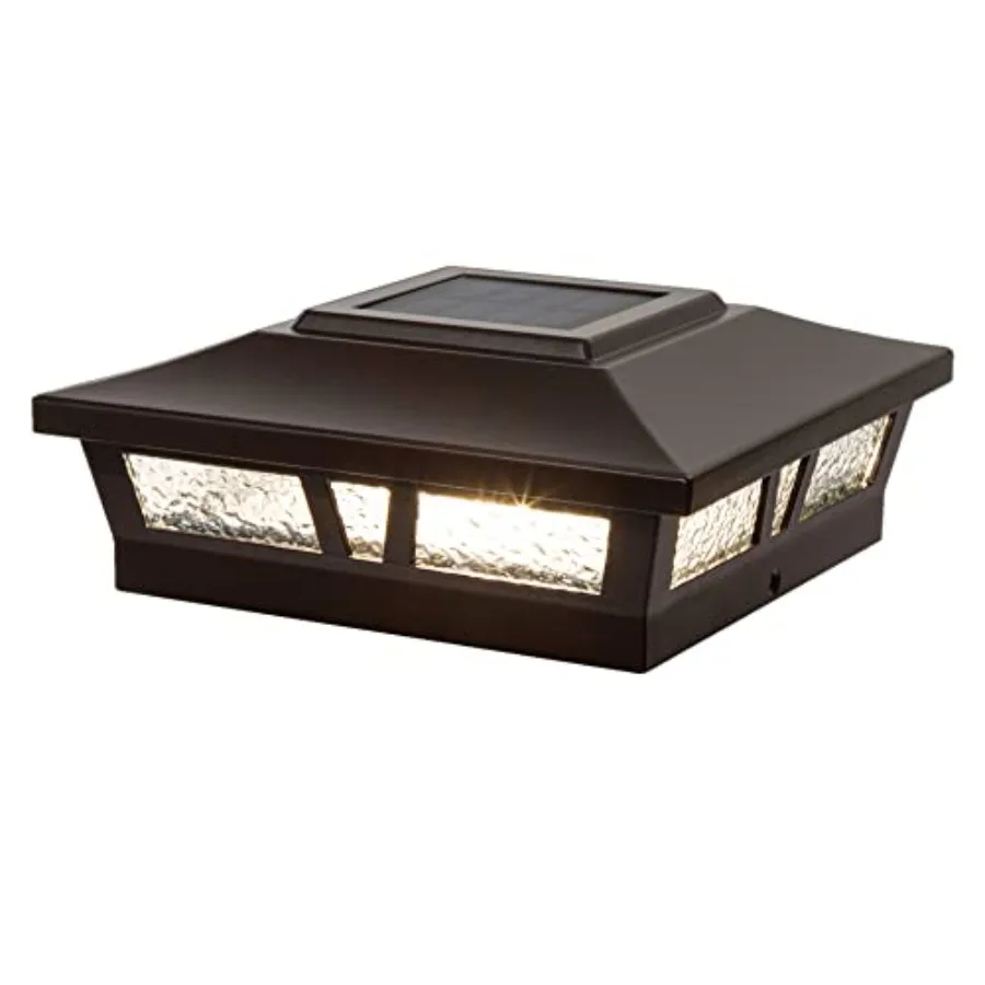 SLX772C 6x6 Brown Aluminum Oxford Solar Post Cap High-Performance Solar Lighting 2 LEDs Durable Cast Aluminum Decorative Glass
SLX772C 6x6 Brown Aluminum Oxford Solar Post Cap High-Performance Solar Lighting 2 LEDs Durable Cast Aluminum Decorative Glass