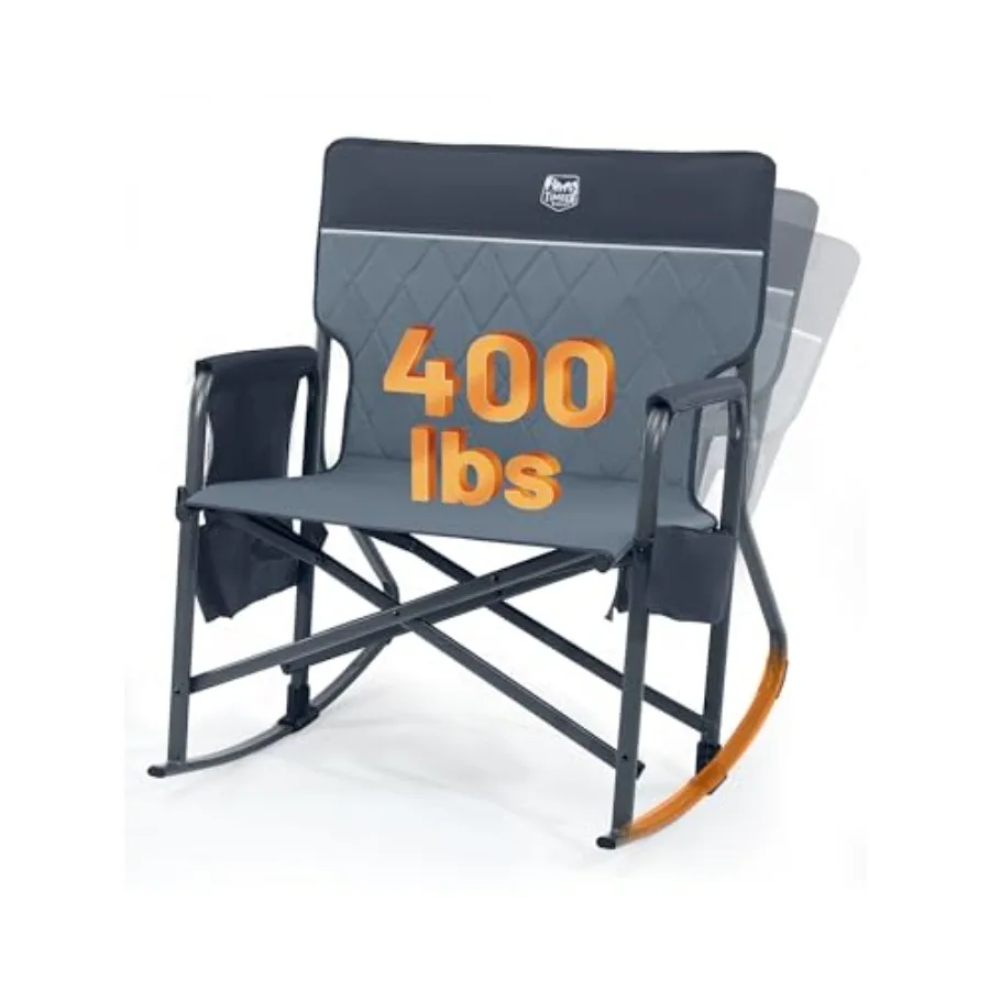 Folding Oversized Rocking Camping Chair, 400lbs Capacity Portable Outdoor Rocker with Hard Armrests, Cup Holder and Side Pocket
Folding Oversized Rocking Camping Chair, 400lbs Capacity Portable Outdoor Rocker with Hard Armrests, Cup Holder and Side Pocket