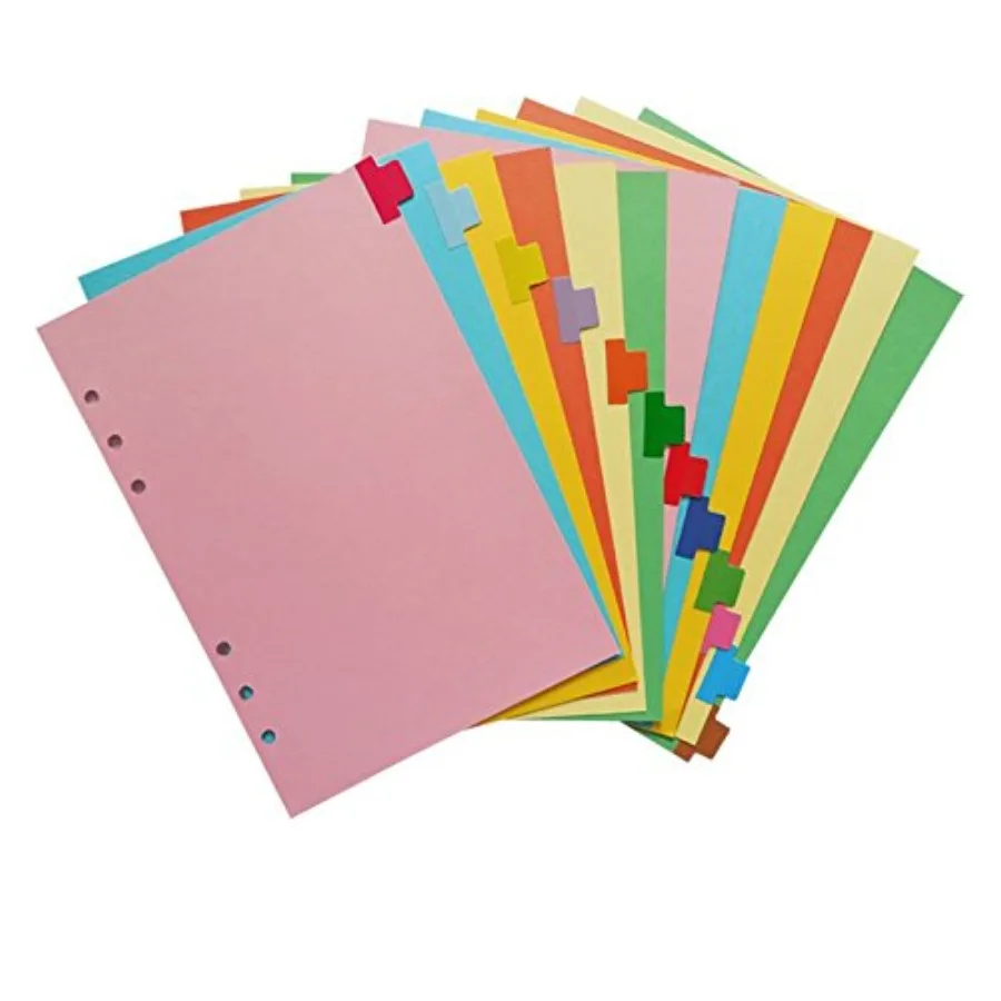 A5 Size 6-Ring Paper Index Divider Category Page Tab Indexing Cards, Great Personal Planner/Notebook/Loose Leaf Binders/Reposrt
A5 Size 6-Ring Paper Index Divider Category Page Tab Indexing Cards, Great Personal Planner/Notebook/Loose Leaf Binders/Reposrt