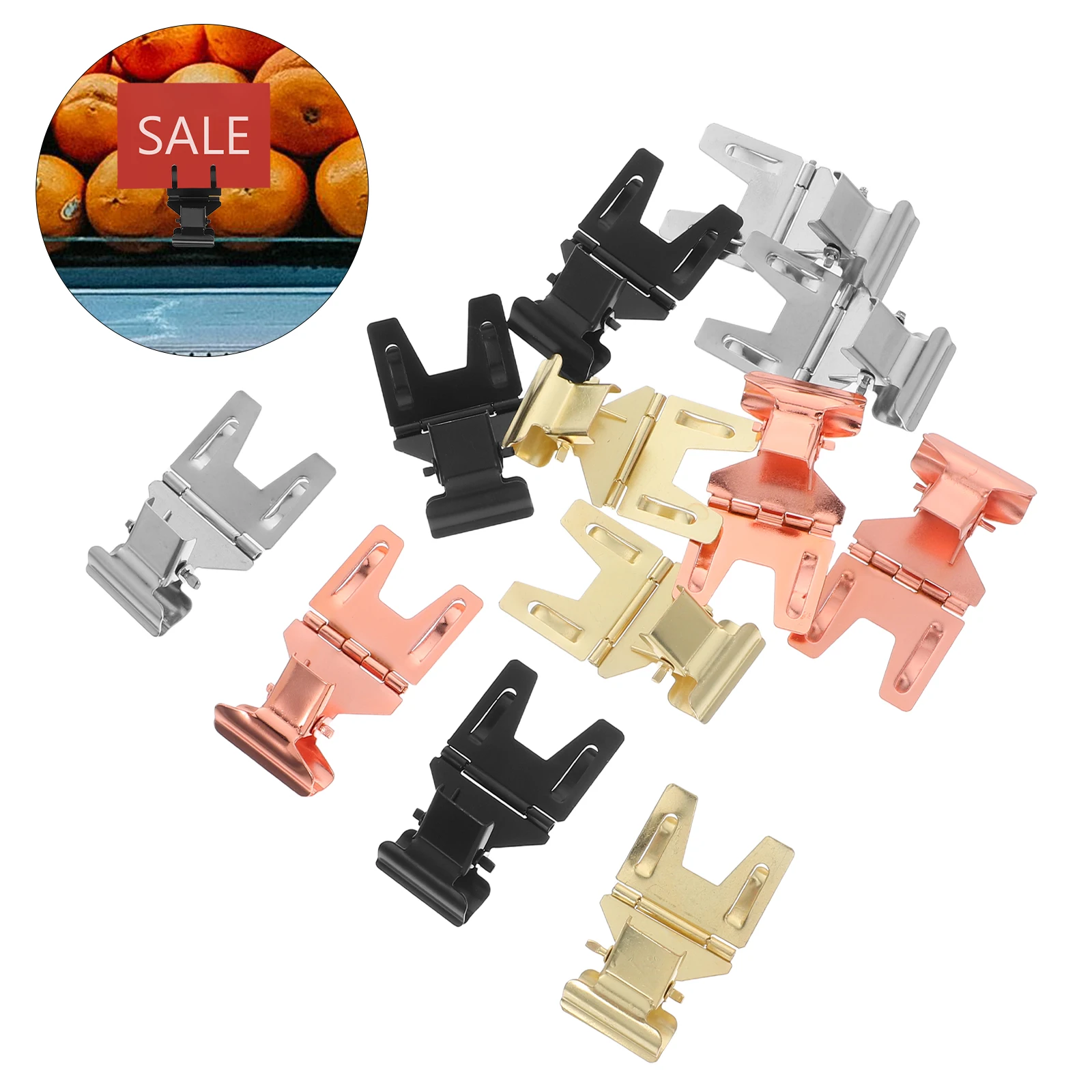 12 PCS Metal Tag Clip for Retail Price Folder Kitchen Label Holder Iron Display Sign with Clamp Merchandise
12 PCS Metal Tag Clip for Retail Price Folder Kitchen Label Holder Iron Display Sign with Clamp Merchandise