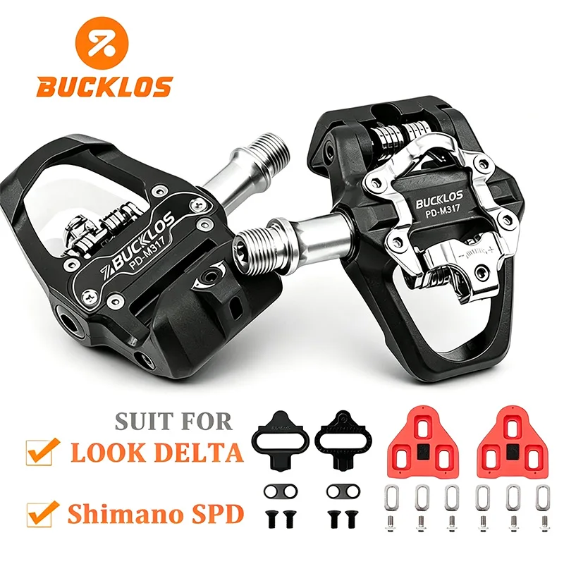 BUCKLOS Road Bicycle Self-locking Pedal for Look Delta and Shimano SPD 9/16'' Aluminum Alloy Bike Pedals Cycling Parts
BUCKLOS Road Bicycle Self-locking Pedal for Look Delta and Shimano SPD 9/16'' Aluminum Alloy Bike Pedals Cycling Parts