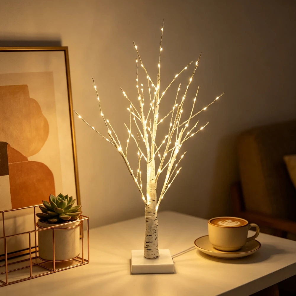 144LED White Birch Tree LED Table Lamp with Copper Wire Lights,Twig Tree Light for Bedroom Living Room Home Decor
144LED White Birch Tree LED Table Lamp with Copper Wire Lights,Twig Tree Light for Bedroom Living Room Home Decor