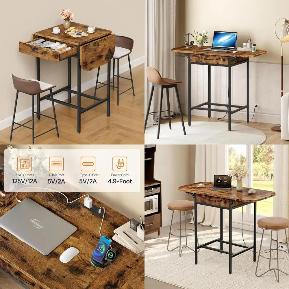 Кухонный стол в деревенском стиле, коричнево-черный, 47,2 дюйма, с откидной столешницей, местом для хранения и регулируемой высотой
Кухонный стол в деревенском стиле, коричнево-черный, 47,2 дюйма, с откидной столешницей, местом для хранения и регулируемой высотой