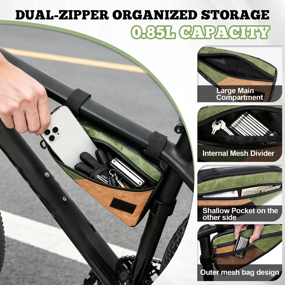 Portable Waterproof Bike Frame Bag Triangle Top Tube Storage Large Capacity MTB Road Bicycle Bag Cycling Gear Attachment
Portable Waterproof Bike Frame Bag Triangle Top Tube Storage Large Capacity MTB Road Bicycle Bag Cycling Gear Attachment