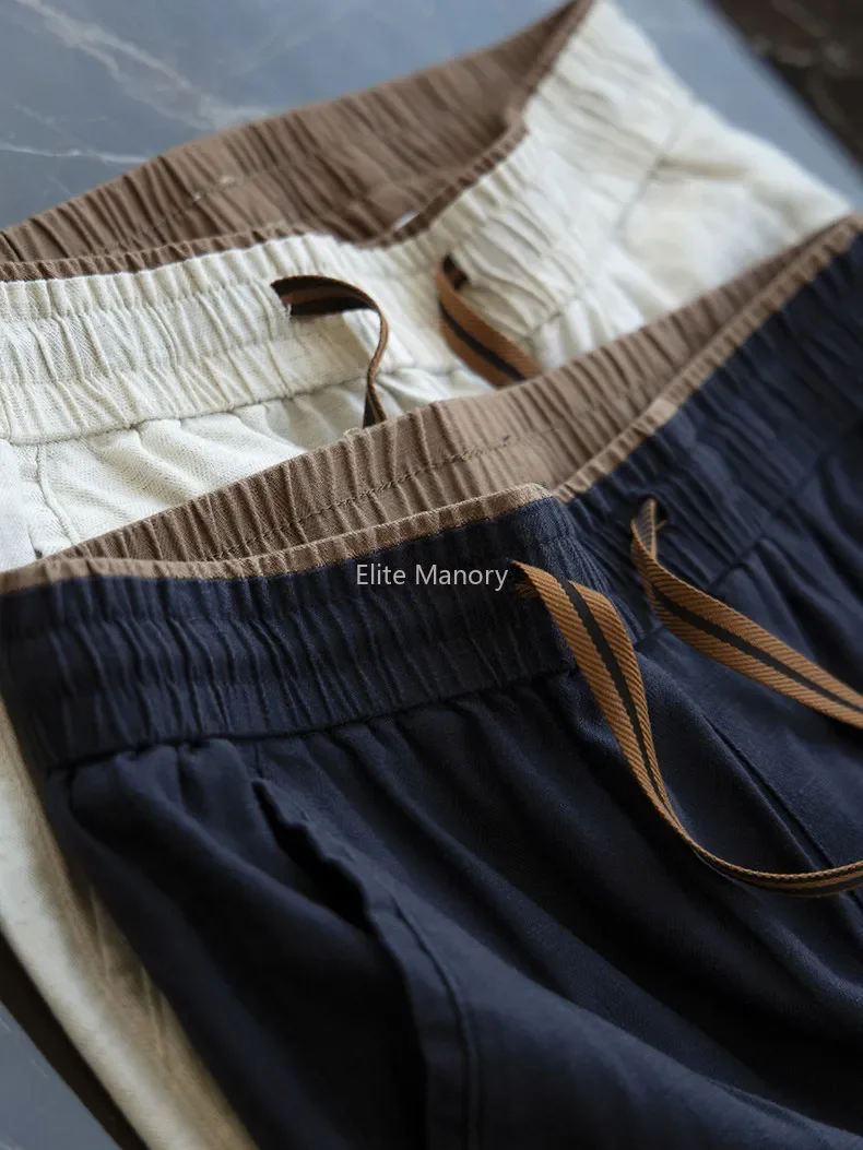 Summer old money style linen elastic sweatpants
Summer old money style linen elastic sweatpants