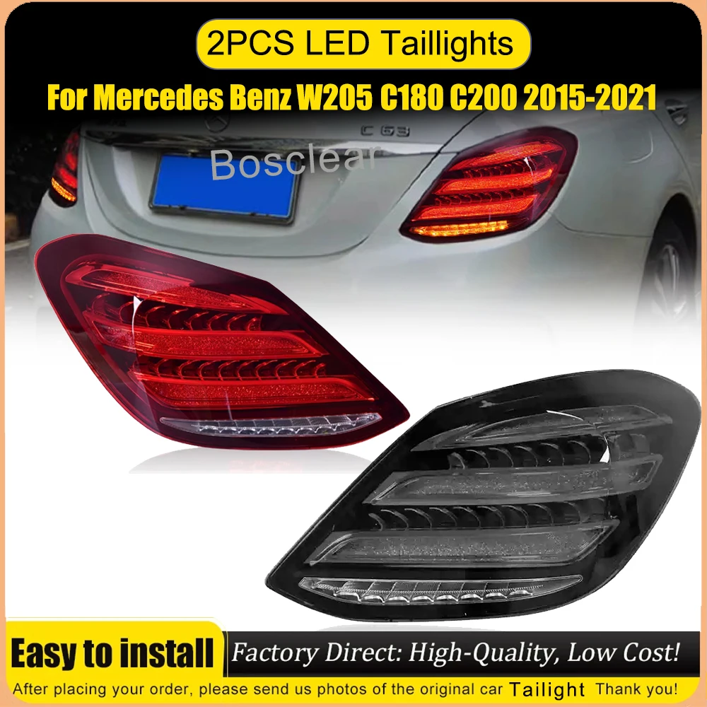 For Mercedes-Benz C-Class W205 2015-2021 C200C260C63 LED Car Stop Light Reversing Light Accessories S-class Maybach Taillight
For Mercedes-Benz C-Class W205 2015-2021 C200C260C63 LED Car Stop Light Reversing Light Accessories S-class Maybach Taillight