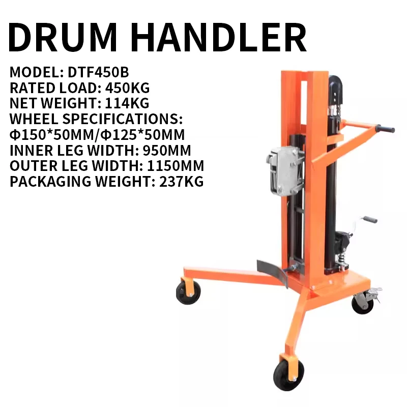 DTF450A Hydraulic Drum Transport Truck, Drum Stacker, Pedal-Operated Lift Truck with Electronic Scale, Material Hand(Customized)
DTF450A Hydraulic Drum Transport Truck, Drum Stacker, Pedal-Operated Lift Truck with Electronic Scale, Material Hand(Customized)