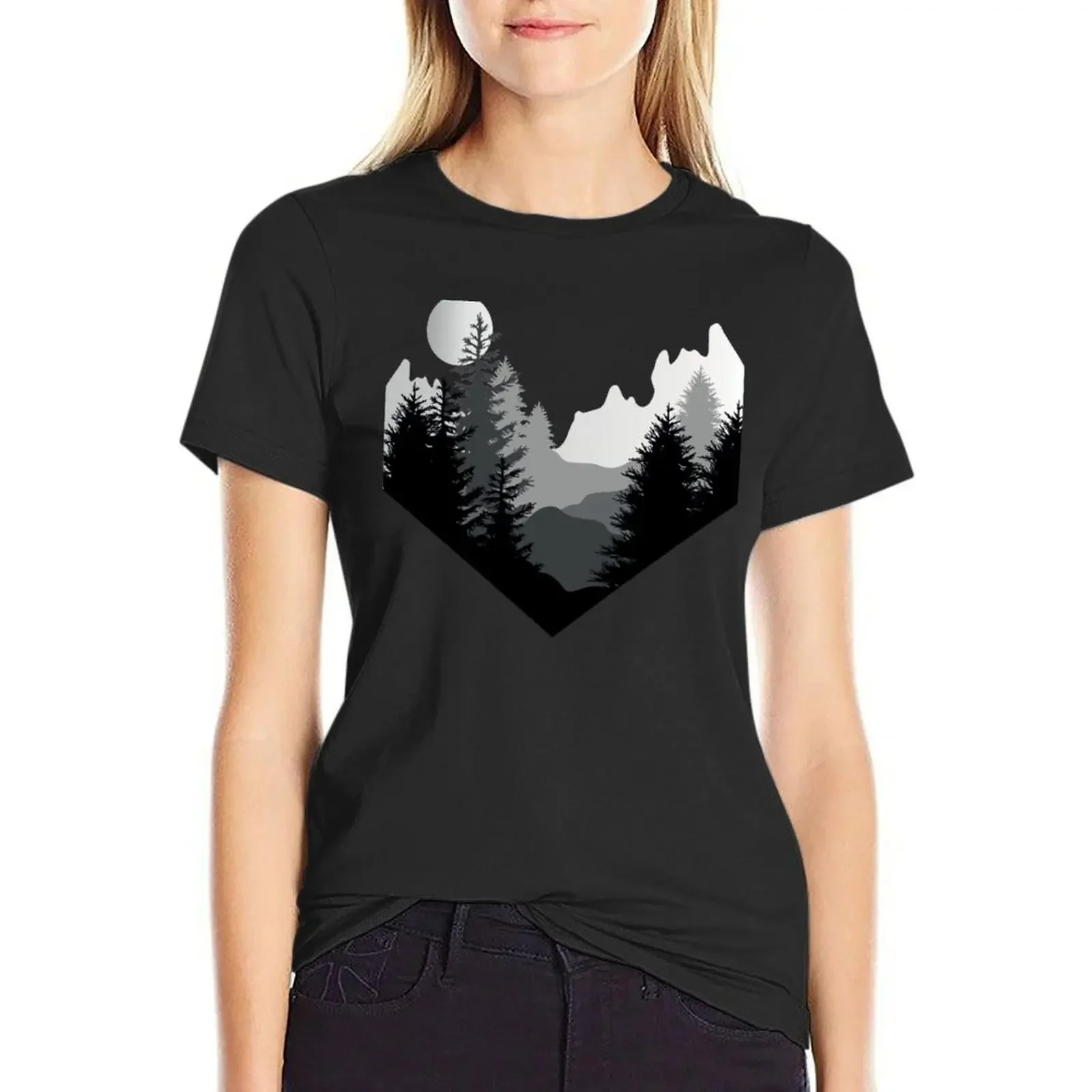 PNW Forest - Polygon - Geometrical Design - Black and White T-Shirt anime kawaii clothes Woman T-shirts
PNW Forest - Polygon - Geometrical Design - Black and White T-Shirt anime kawaii clothes Woman T-shirts