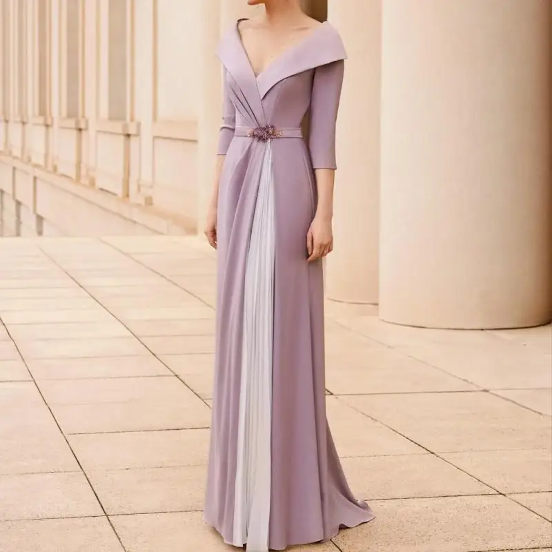 Customized Vintage Plus Size Mother Of The Bride Dresses A-Line Jersey Flowers 3/4 Sleeve Long Groom Mother Dresses For Weddings
Customized Vintage Plus Size Mother Of The Bride Dresses A-Line Jersey Flowers 3/4 Sleeve Long Groom Mother Dresses For Weddings
