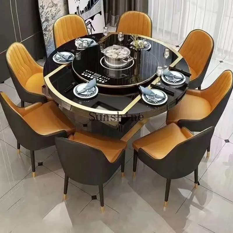 Household rotating table and chair combination retractable household dining table
Household rotating table and chair combination retractable household dining table