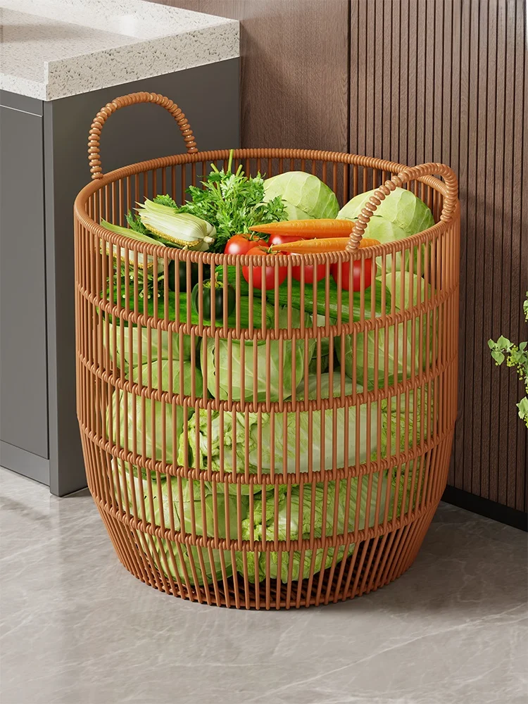 Большая вместительная тканая корзина для хранения овощей, кухонный органайзер для фруктов и овощей, многофункциональный современный круглый дизайн
Большая вместительная тканая корзина для хранения овощей, кухонный органайзер для фруктов и овощей, многофункциональный современный круглый дизайн