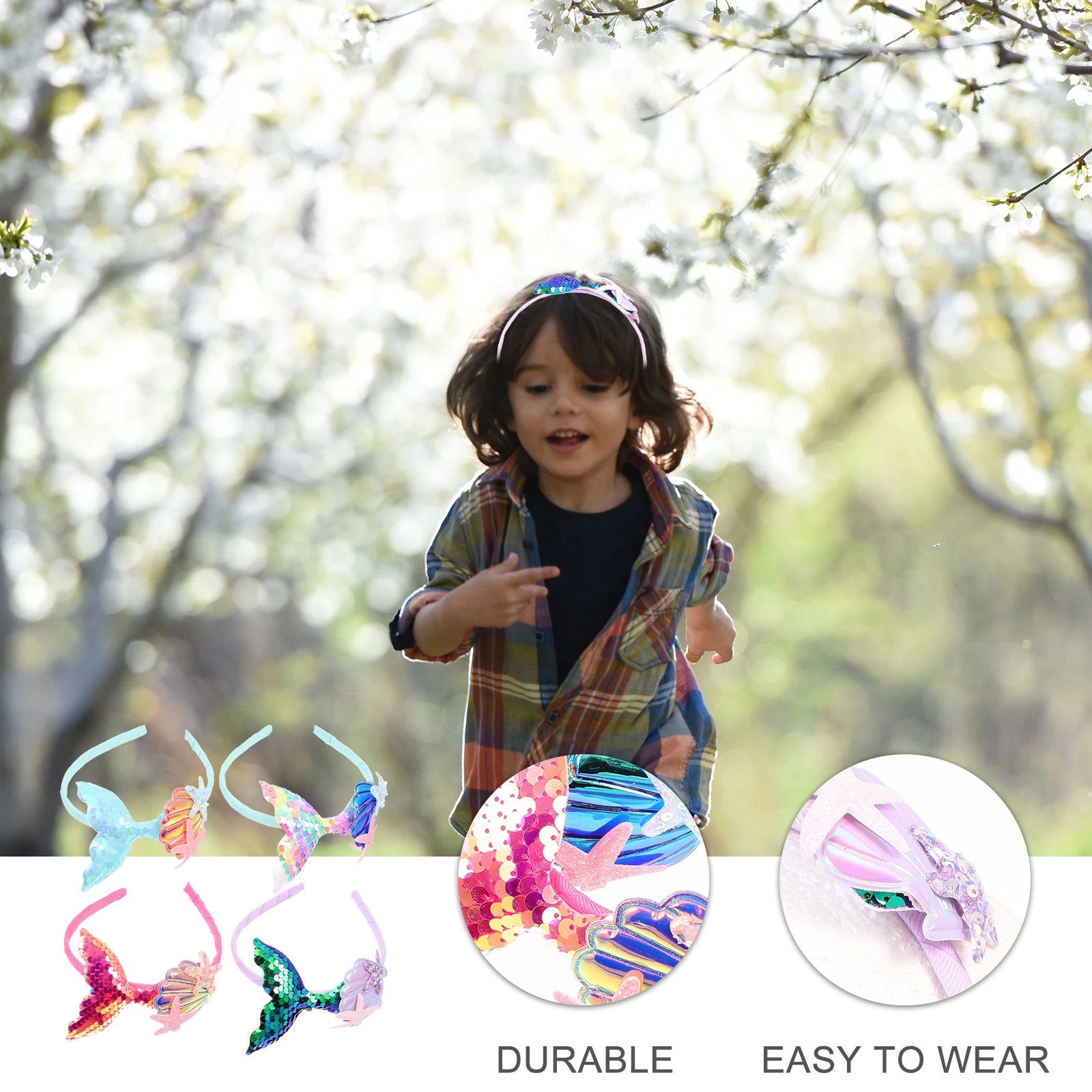 4 Pcs Headband Girls Accessories Hair Mermaid Kids Headbands Sequin for Halloween
4 Pcs Headband Girls Accessories Hair Mermaid Kids Headbands Sequin for Halloween