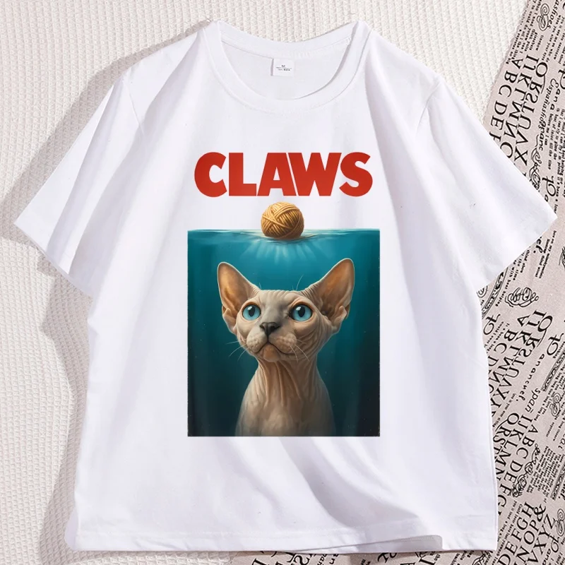 Funny Sphynx Cat Claws T Shirt Pullover Oversize Kitten T-shirt Men Women Casual Cotton Short Sleeve Round Neck Tshirt Clothes
Funny Sphynx Cat Claws T Shirt Pullover Oversize Kitten T-shirt Men Women Casual Cotton Short Sleeve Round Neck Tshirt Clothes