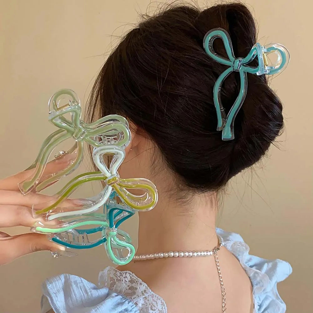 Fashion Large Bowknot Hair Claw Grab Clip Hair Accessories Bow Claw Clip Headdress Acrylic Bow Shark Clip Ladies
Fashion Large Bowknot Hair Claw Grab Clip Hair Accessories Bow Claw Clip Headdress Acrylic Bow Shark Clip Ladies