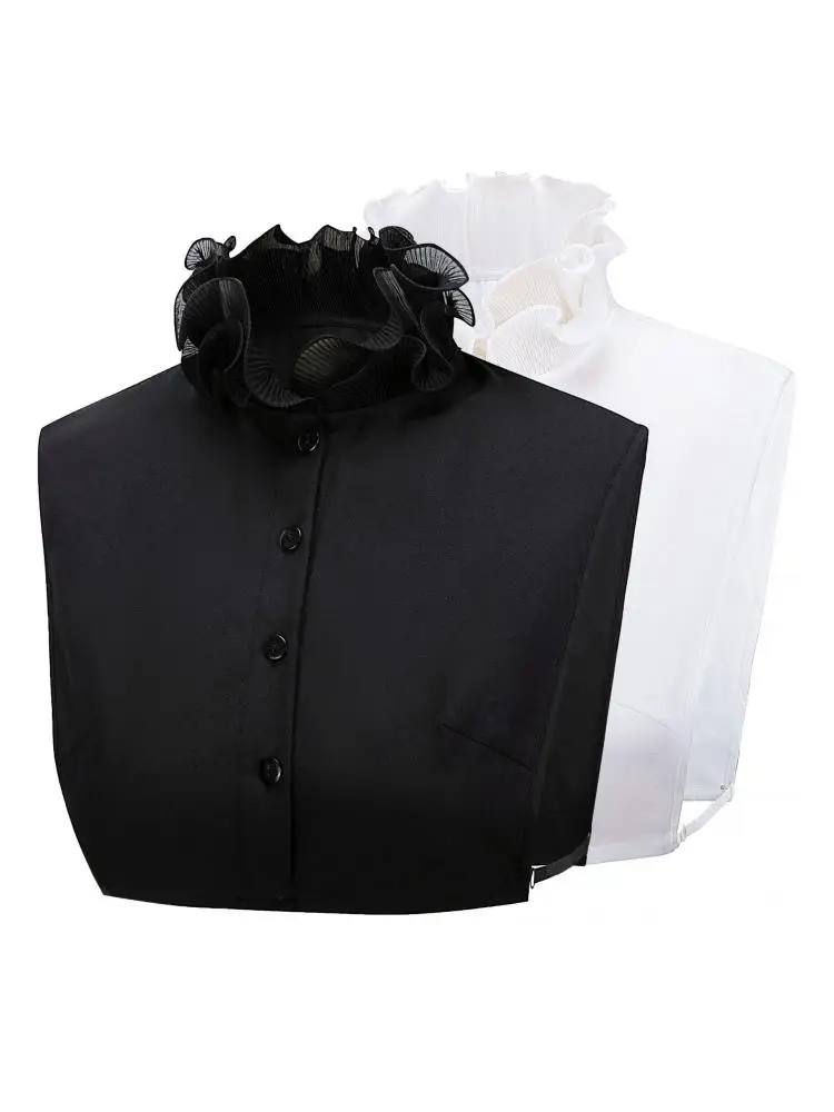 Women New Shirt Fake Collar Stand Accessories Decorative Ruffled Cross border Vertical White Factory Wholesale Detachable collar
Women New Shirt Fake Collar Stand Accessories Decorative Ruffled Cross border Vertical White Factory Wholesale Detachable collar