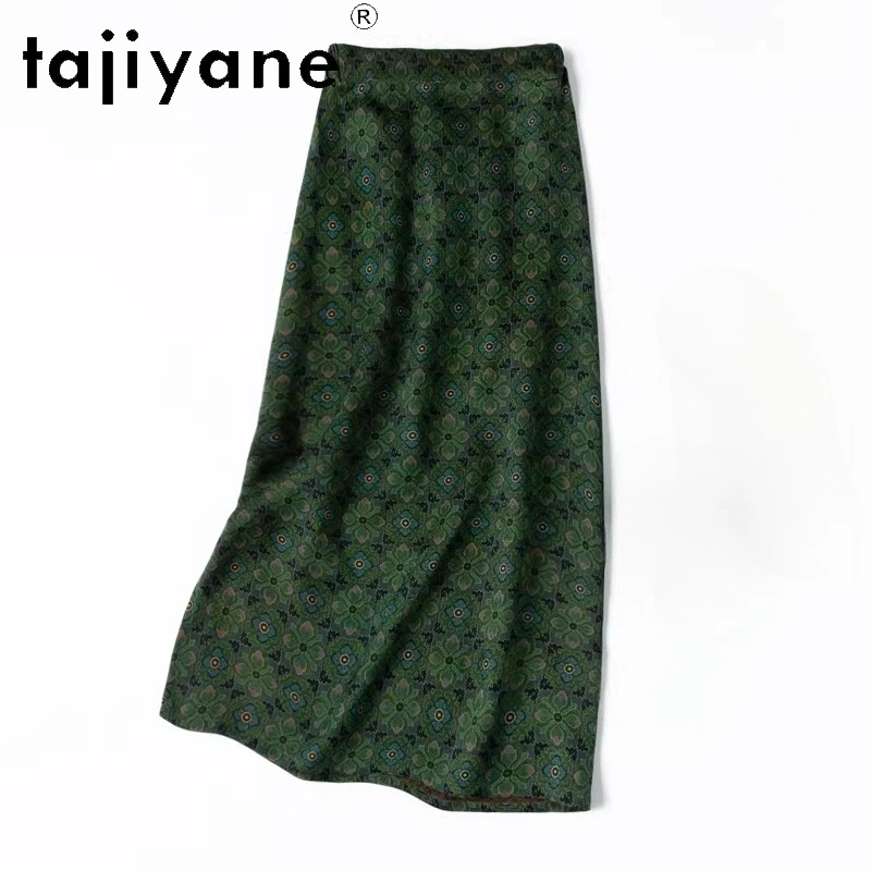 TAJIYANE 100% Natural Mulberry Silk Skirt Vintage Green Slit Long Skirts New Arrivals Summer Skirt Woman Clothing 2026 юбка
TAJIYANE 100% Natural Mulberry Silk Skirt Vintage Green Slit Long Skirts New Arrivals Summer Skirt Woman Clothing 2026 юбка