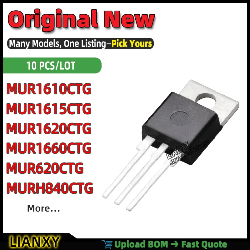 MUR1660CTG MUR620CTG MURH840CTG MUR1620CTG MUR1615CTG MUR1610CTG TO-220 FAST RECOVERY DIODE New Original
MUR1660CTG MUR620CTG MURH840CTG MUR1620CTG MUR1615CTG MUR1610CTG TO-220 FAST RECOVERY DIODE New Original