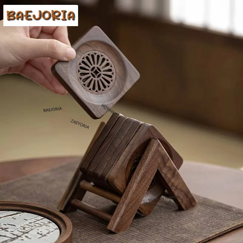 Walnut Solid Wood Coasters Antique Non-slip Coasters for Coffee Cups Saucer Heat Insulation Placemats Teacup Base Tea Ceremony
Walnut Solid Wood Coasters Antique Non-slip Coasters for Coffee Cups Saucer Heat Insulation Placemats Teacup Base Tea Ceremony