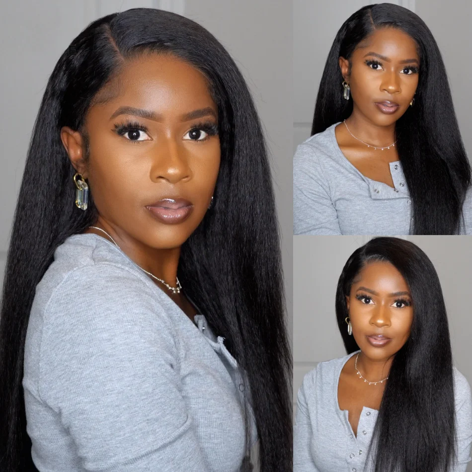 Kinky Straight Human Hair Wigs 13x4 Lace Front Human Hair Wigs For Women Brazilian Pre Plucked Yaki Straight Lace Frontal Wigs
Kinky Straight Human Hair Wigs 13x4 Lace Front Human Hair Wigs For Women Brazilian Pre Plucked Yaki Straight Lace Frontal Wigs