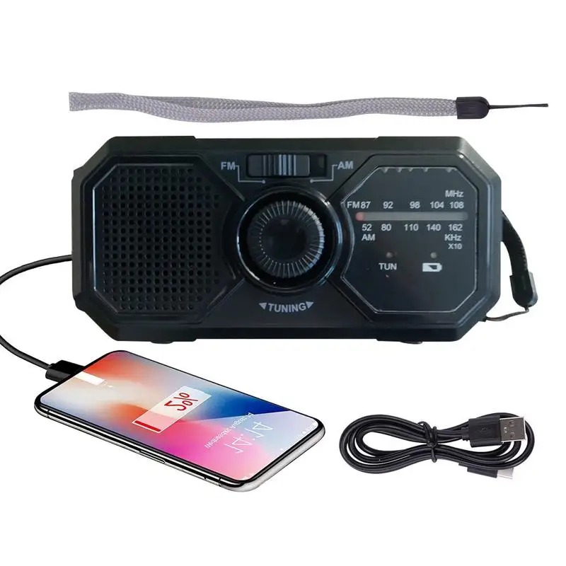 Solar Powered Lighting Radio Hand-Cranked Wind Up Solar Radio Portable Emergency Radio For Outdoor Camping Survival
Solar Powered Lighting Radio Hand-Cranked Wind Up Solar Radio Portable Emergency Radio For Outdoor Camping Survival