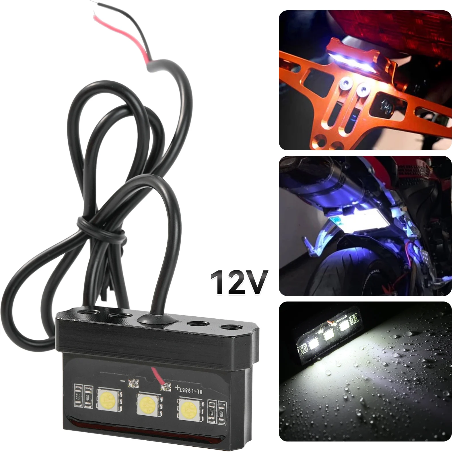 12V Motorcycle LED License Plate Running Light CNC Aluminum Alloy Universal Rear Parking Driving Indicator Lamp Motorbike Parts
12V Motorcycle LED License Plate Running Light CNC Aluminum Alloy Universal Rear Parking Driving Indicator Lamp Motorbike Parts