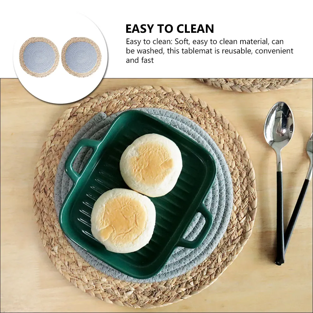 2pcs 30cm Heat Resistant Place Mats Insulation Pads Round Gourd Grass Placemats Kitchen Anti Scald Coasters Straw Woven Mat
2pcs 30cm Heat Resistant Place Mats Insulation Pads Round Gourd Grass Placemats Kitchen Anti Scald Coasters Straw Woven Mat
