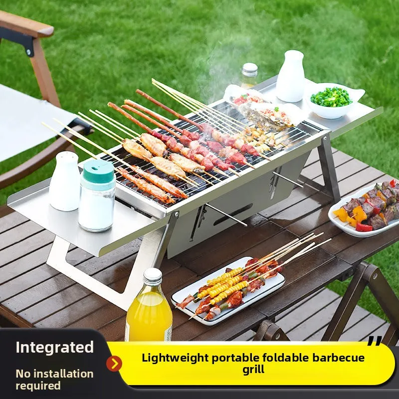 Stainless steel barbecue stove outdoor charcoal thickened barbecue rack household small one-second folding charcoal grill stove
Stainless steel barbecue stove outdoor charcoal thickened barbecue rack household small one-second folding charcoal grill stove