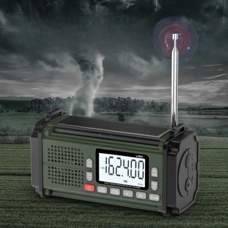 Emergency Radio SOS Flashlight, Power Bank, Solar Hand Generator
Emergency Radio SOS Flashlight, Power Bank, Solar Hand Generator