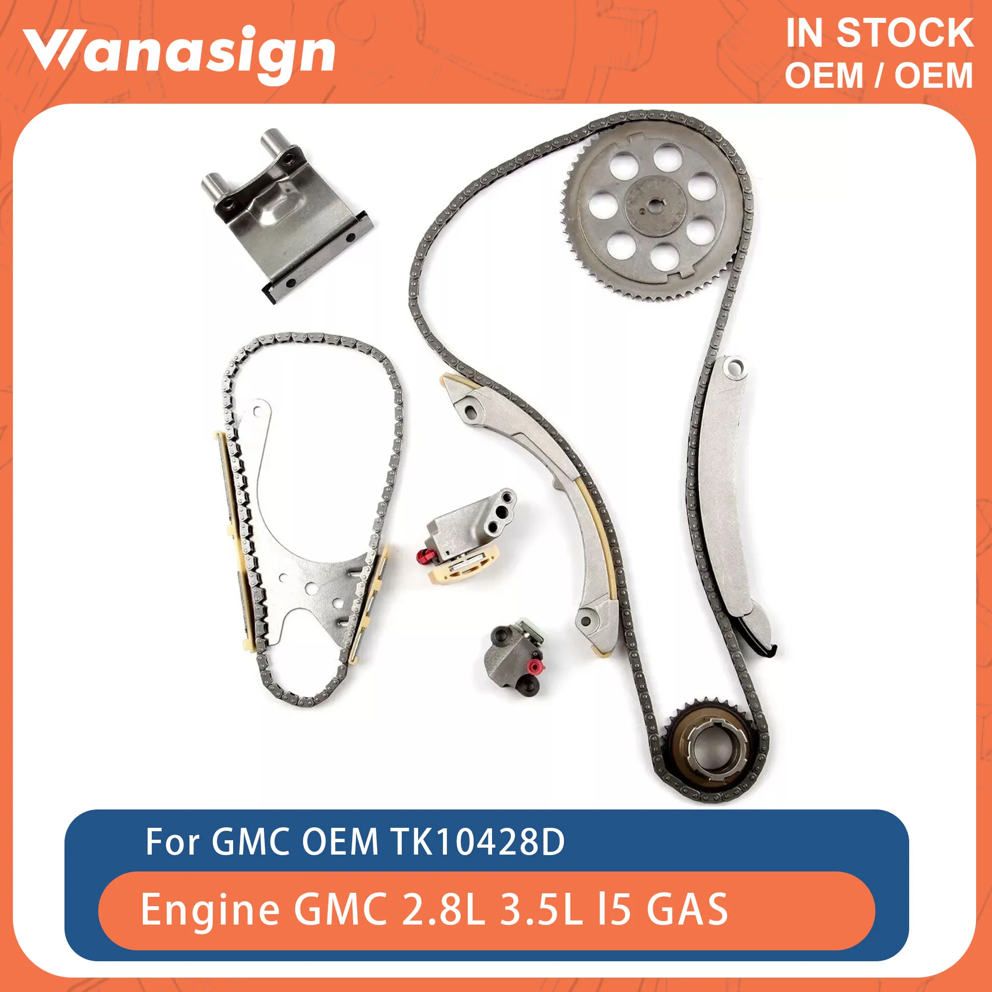 Engine Timing Chain Kit Fit 2.8 3.5 L For Chevrolet Colorado GMC Canyon Cadillac Hummer H3 2.8L 3.5L l5 GAS 02-11 TK10428D
Engine Timing Chain Kit Fit 2.8 3.5 L For Chevrolet Colorado GMC Canyon Cadillac Hummer H3 2.8L 3.5L l5 GAS 02-11 TK10428D
