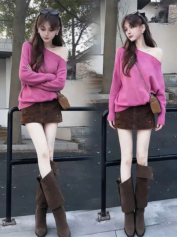 Korean Sle Vintage Age-Defng Small Size Women's Spring New Faion Loose oulder Dr ort Skirt Two-Piece Set
Korean Sle Vintage Age-Defng Small Size Women's Spring New Faion Loose oulder Dr ort Skirt Two-Piece Set