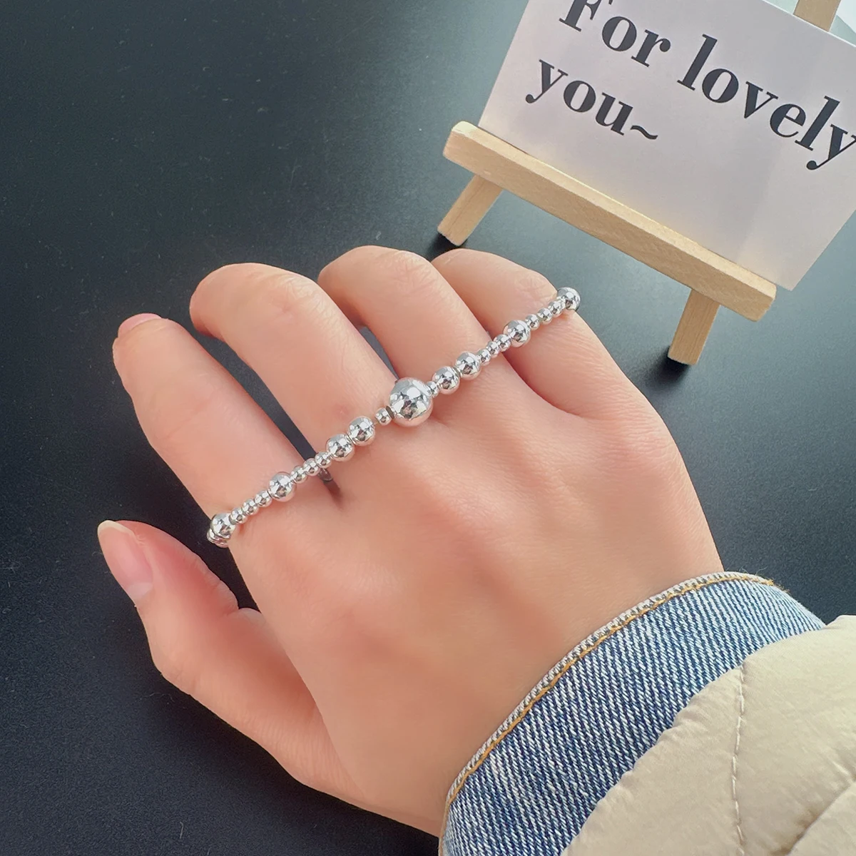 Sam Panda 925 Sterling Silver Irregular Round Bead Bracelet For Women Gift Trendy Simple Jewelry Dropshipping Wholesale
Sam Panda 925 Sterling Silver Irregular Round Bead Bracelet For Women Gift Trendy Simple Jewelry Dropshipping Wholesale