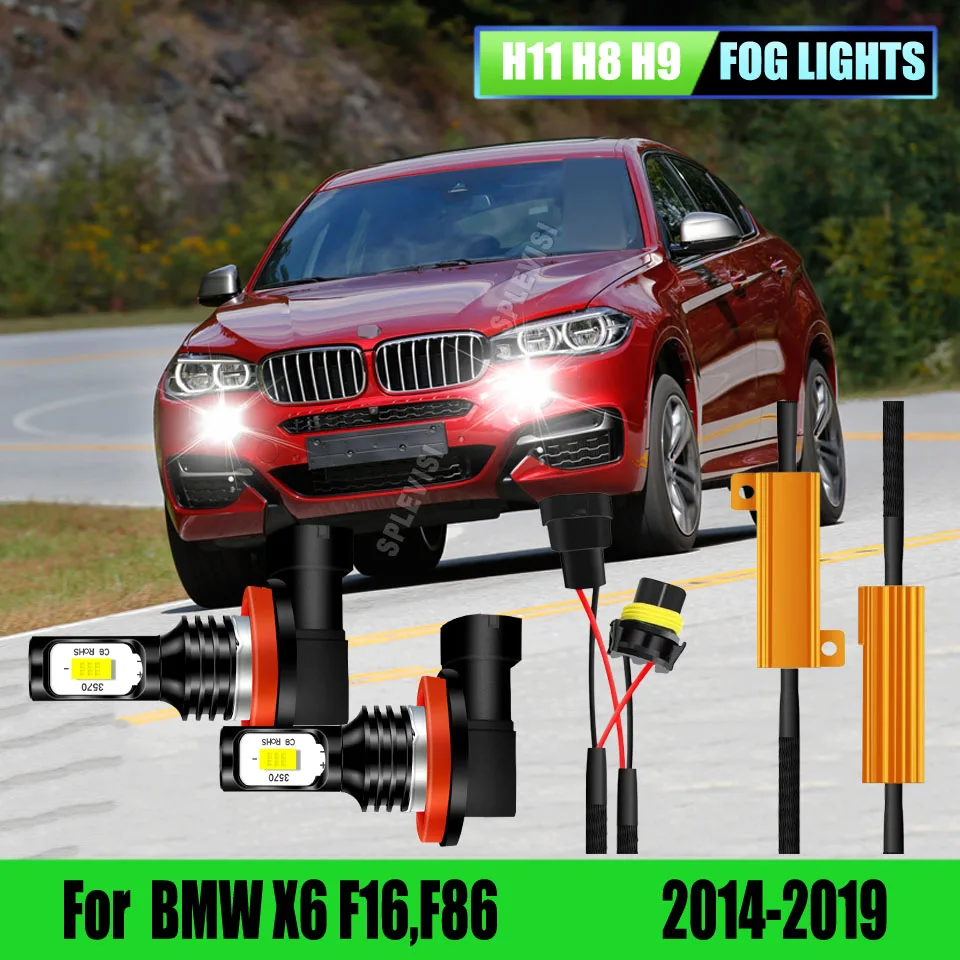 H11//H8/711 LED Fog Light Bulb 3570 CSP Chips - CANbus Decoder Included For BMW X6 F16,F86 2014 2015 2016 2017 2018 2019
H11//H8/711 LED Fog Light Bulb 3570 CSP Chips - CANbus Decoder Included For BMW X6 F16,F86 2014 2015 2016 2017 2018 2019