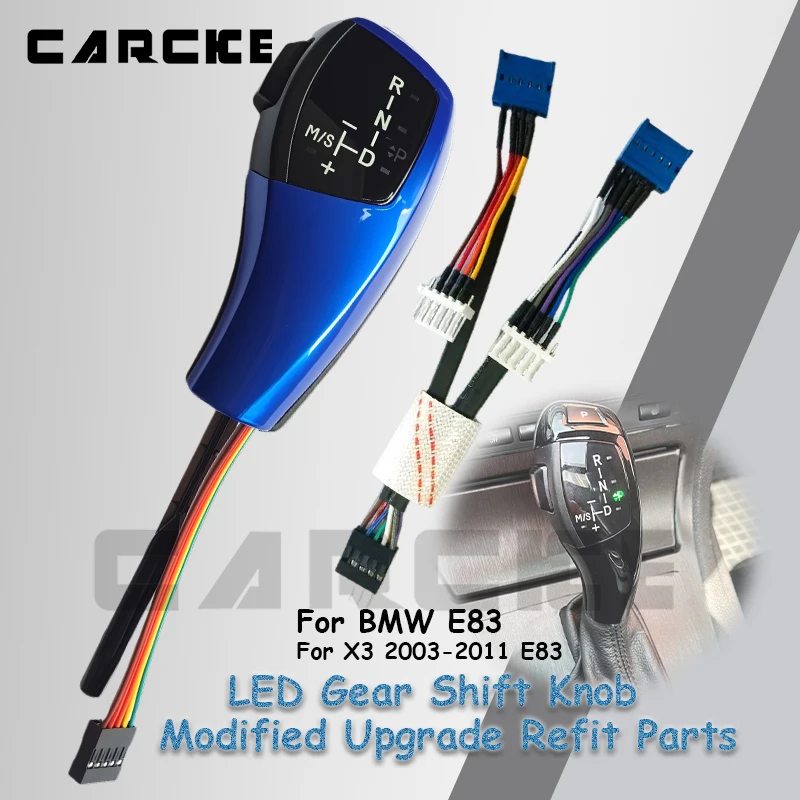 E83 Gear Shift Knob For BMW X3 2003-2011 Car LED Gear Shift Knob Lever Handle Automatic Retrofit Kit Accessories for E Chassis
E83 Gear Shift Knob For BMW X3 2003-2011 Car LED Gear Shift Knob Lever Handle Automatic Retrofit Kit Accessories for E Chassis