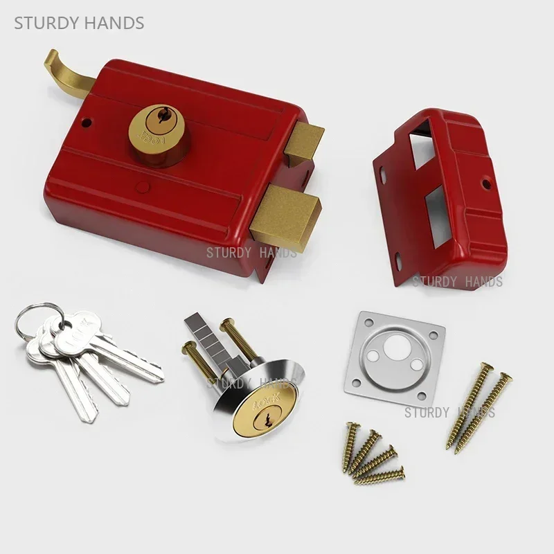 1 set of iron copper core old fashioned anti theft door locks universal wooden door for bedrooms external double tongue locks
1 set of iron copper core old fashioned anti theft door locks universal wooden door for bedrooms external double tongue locks