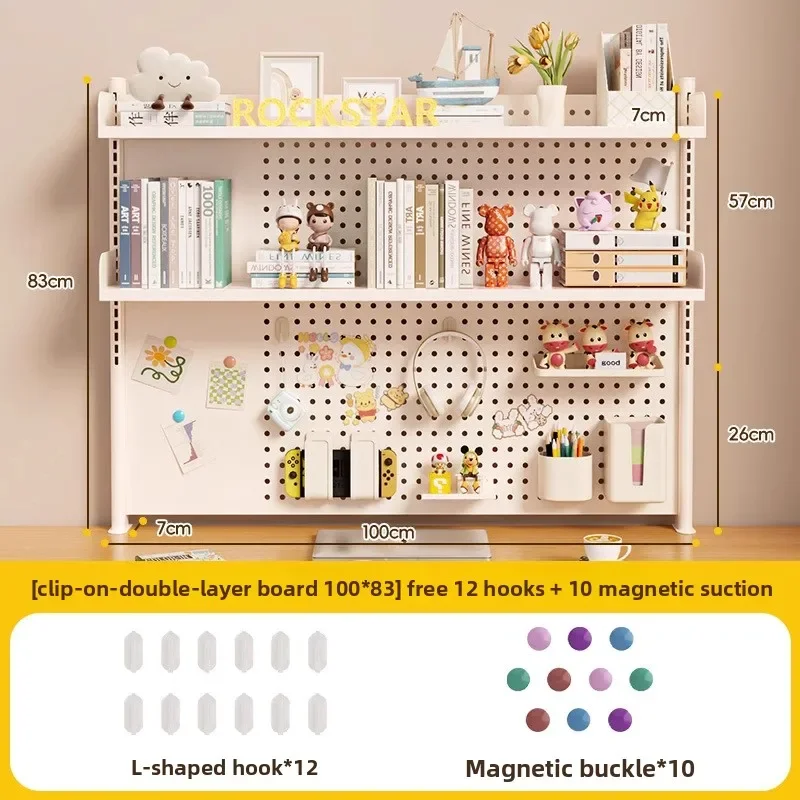 Stable Desk Storage Shelf Desktop Hole Board Finishing Rack
Stable Desk Storage Shelf Desktop Hole Board Finishing Rack