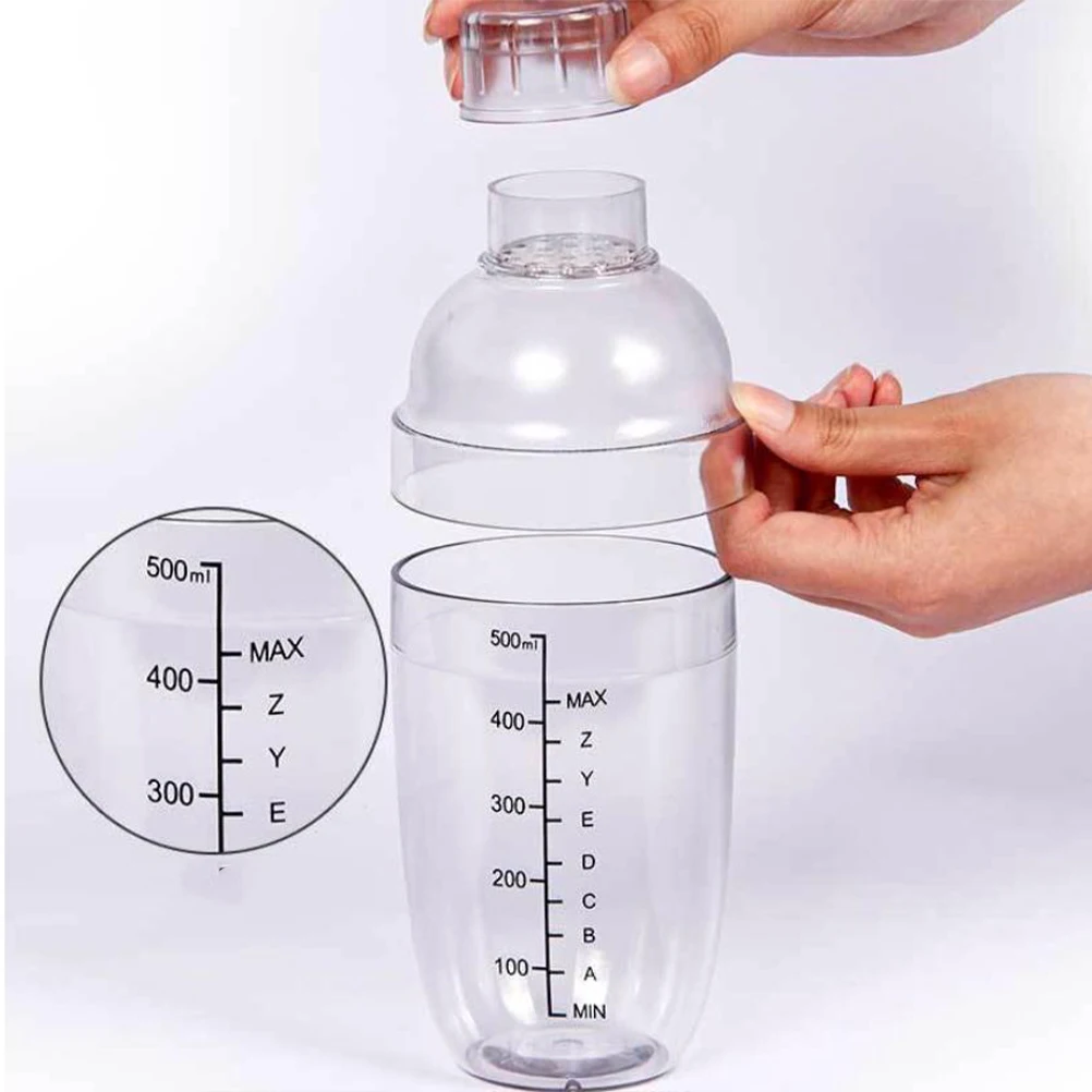 1PC Cocktail Shaker Leak Proof Sealed Shake Pot Heat Resistant Transparent Body Measuring Scale Bar Home Use PC Resin
1PC Cocktail Shaker Leak Proof Sealed Shake Pot Heat Resistant Transparent Body Measuring Scale Bar Home Use PC Resin