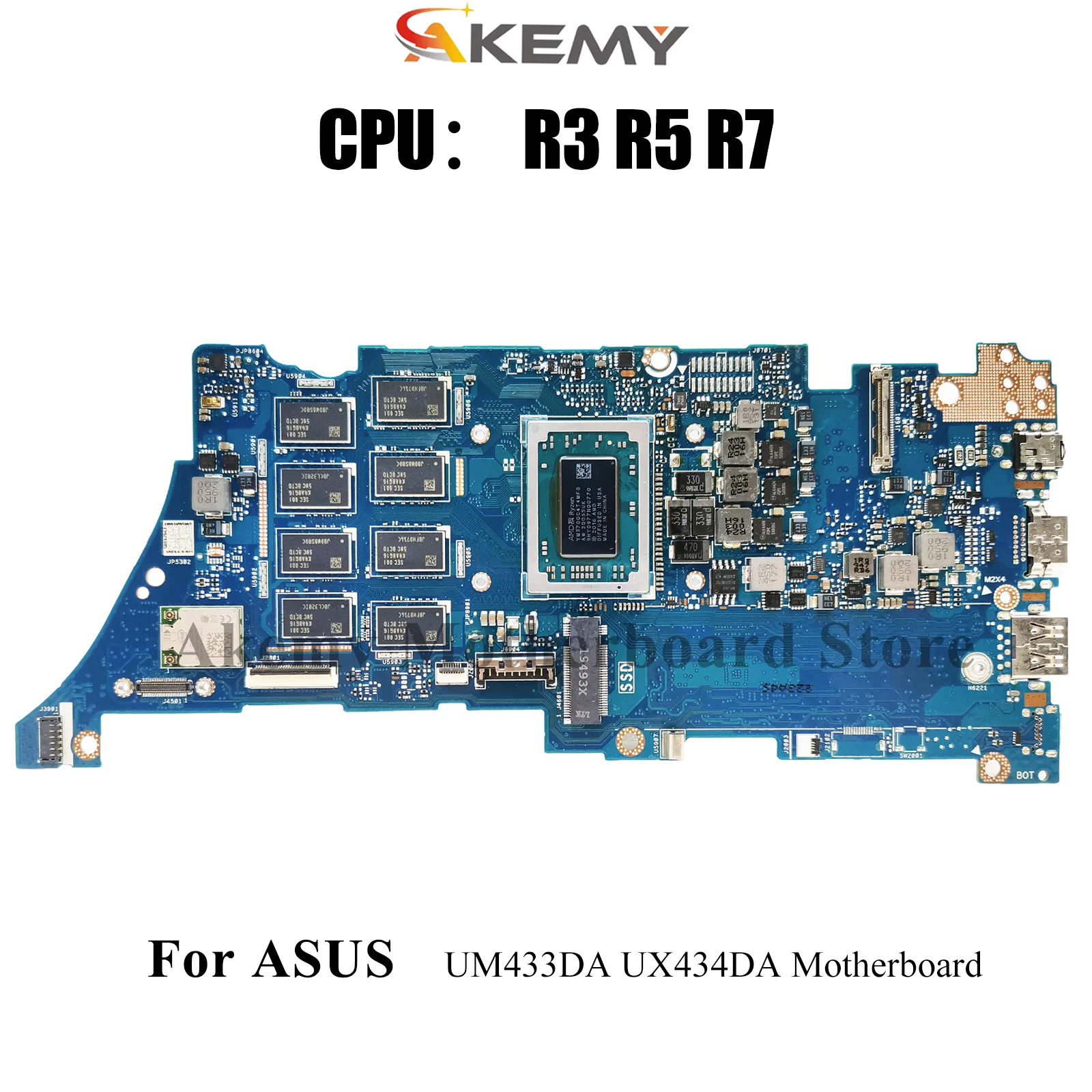 Материнская плата UX434DA для ноутбука ASUS ZenBook UM433DA UX434DA UX434D, материнская плата для ноутбука с процессором R3 R5 R7, 100% тестирование, ОК, быстрая доставка
Материнская плата UX434DA для ноутбука ASUS ZenBook UM433DA UX434DA UX434D, материнская плата для ноутбука с процессором R3 R5 R7, 100% тестирование, ОК, быстрая доставка