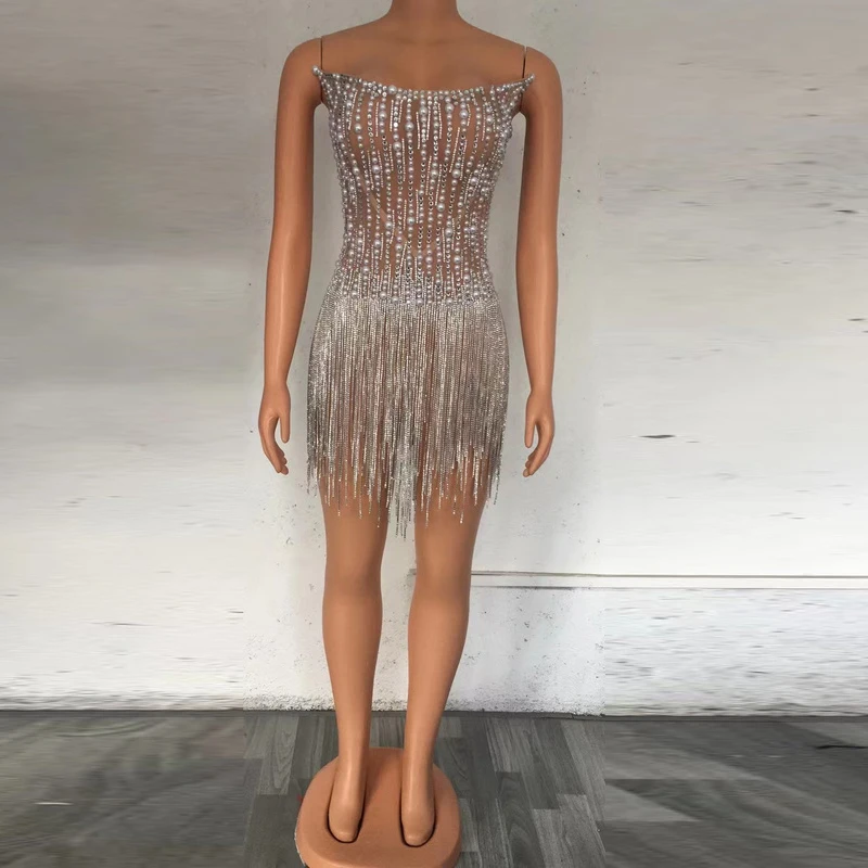 Rhinestones Dress Fashion Pearls Crystals Chains Corset Dance Costume Show Evening Celebrate Birthday Party dress
Rhinestones Dress Fashion Pearls Crystals Chains Corset Dance Costume Show Evening Celebrate Birthday Party dress