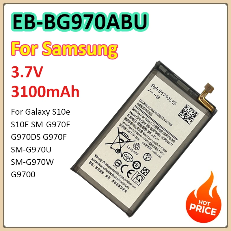 EB-BG970ABU Lithium Battery for Samsung Galaxy S10e S10E SM-G970F G970DS G970F SM-G970U SM-G970W G9700 Replacement Phone Battery
EB-BG970ABU Lithium Battery for Samsung Galaxy S10e S10E SM-G970F G970DS G970F SM-G970U SM-G970W G9700 Replacement Phone Battery