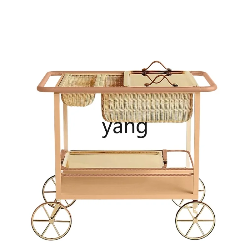 Yjq sofa side table mobile cart coffee table small apartment living room household with wheel rack
Yjq sofa side table mobile cart coffee table small apartment living room household with wheel rack