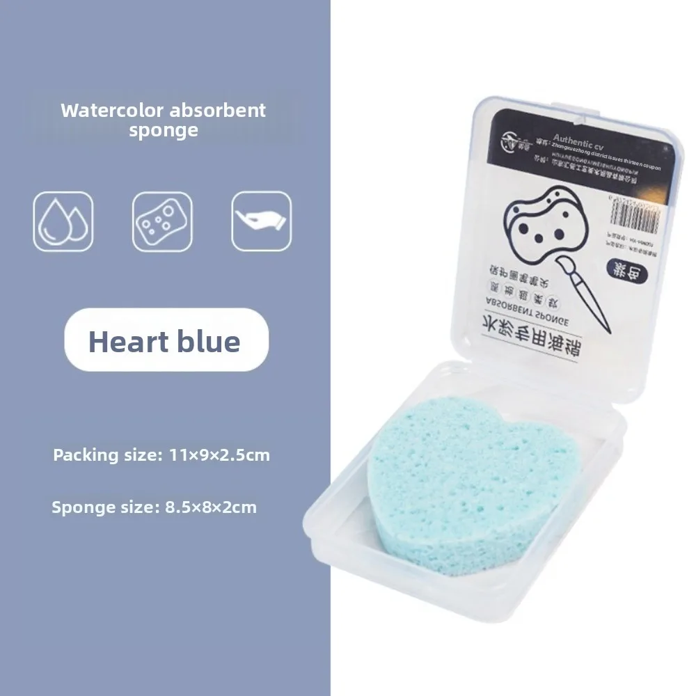 Boxed Watercolor Painting Sponge Art Supplies Square Circular Heart-shaped Painting Cleaning Sponge Super Absorbent
Boxed Watercolor Painting Sponge Art Supplies Square Circular Heart-shaped Painting Cleaning Sponge Super Absorbent