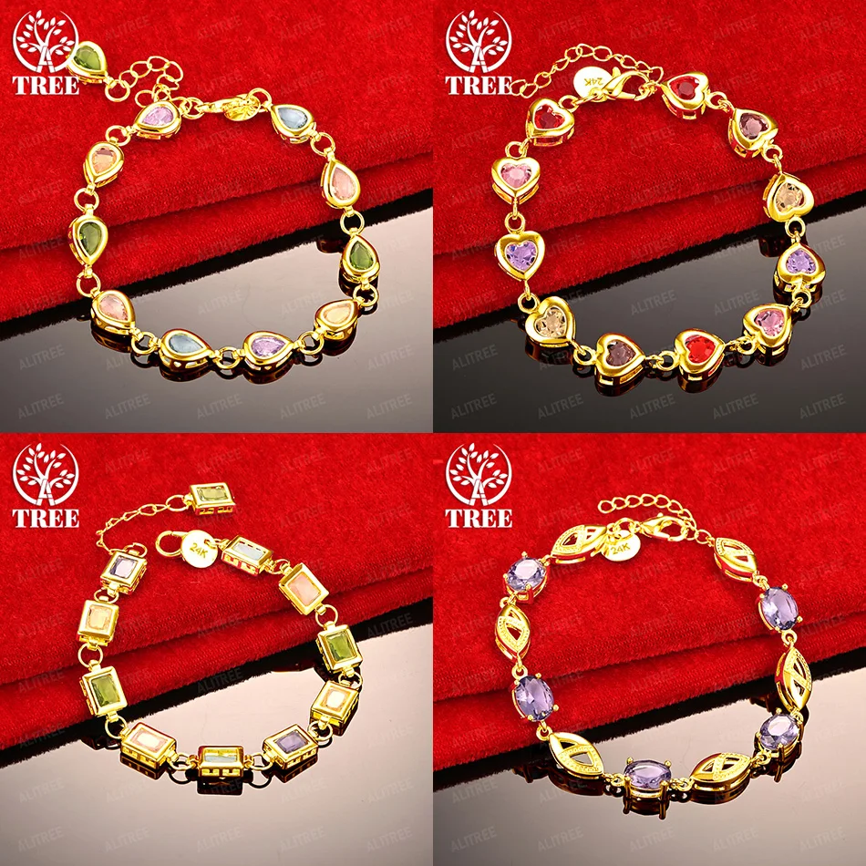 Noble Luxury 18k Gold Water Drop Heart Square Oval Zircon Bracelet Women Party Birthday Wedding Accessories Beautiful Jewelry
Noble Luxury 18k Gold Water Drop Heart Square Oval Zircon Bracelet Women Party Birthday Wedding Accessories Beautiful Jewelry