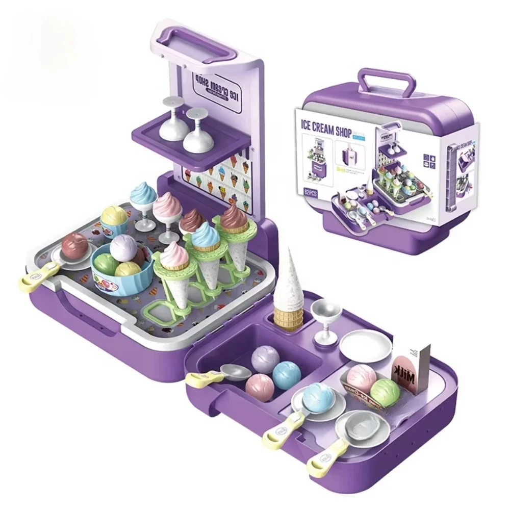 Pretend Play Ice Cream Set Toys for Kids,3 in 1 DIY Ice Cream Toys Food Toys Portable Storage Case Play House Toys for Children
Pretend Play Ice Cream Set Toys for Kids,3 in 1 DIY Ice Cream Toys Food Toys Portable Storage Case Play House Toys for Children