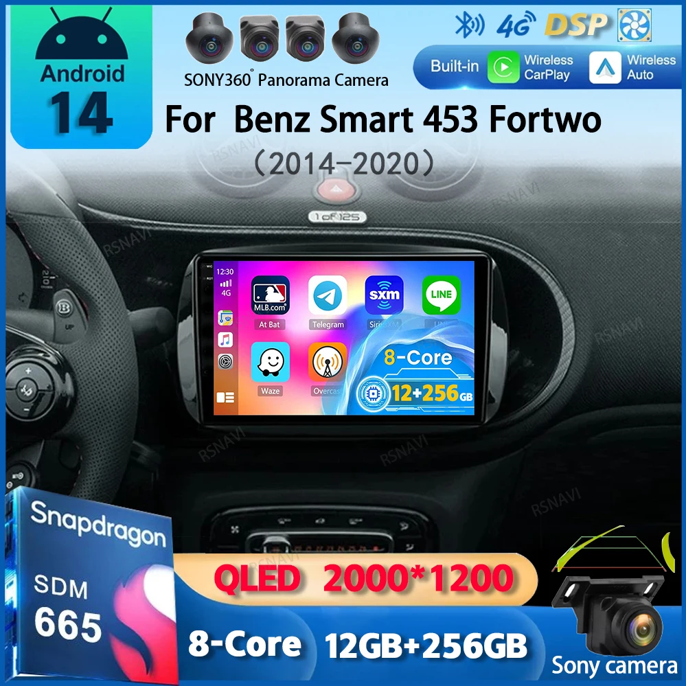 Автомобильное радио Android 14 Carplay для Mercedes Benz Smart 453 Fortwo 2014 2015-2020 навигация GPS мультимедийный плеер стерео Wi-Fi + 4G
Автомобильное радио Android 14 Carplay для Mercedes Benz Smart 453 Fortwo 2014 2015-2020 навигация GPS мультимедийный плеер стерео Wi-Fi + 4G