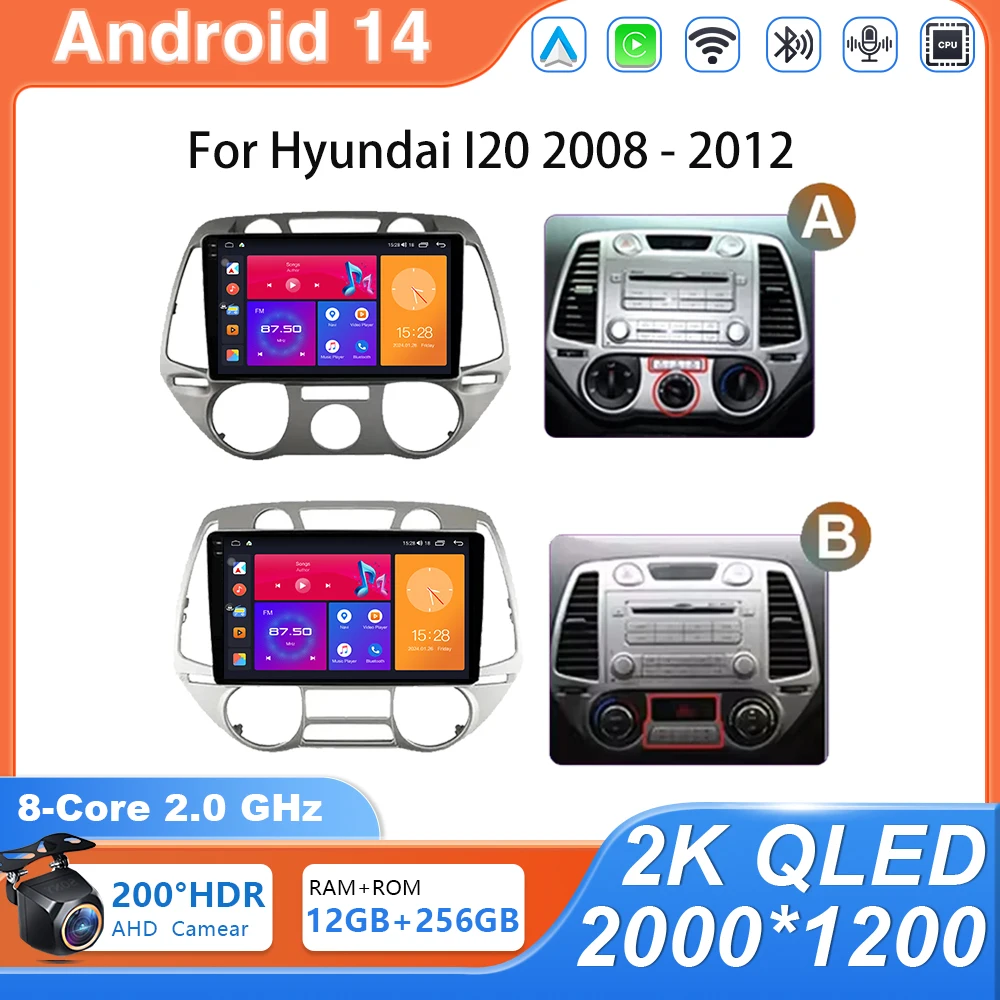 Автомобильный радиоприемник Android 14 для Hyundai i20 2008-2012 Мультимедийный плеер 2 din GPS Carplay Навигация авторадио WIFI без 2 Din 4G DVD
Автомобильный радиоприемник Android 14 для Hyundai i20 2008-2012 Мультимедийный плеер 2 din GPS Carplay Навигация авторадио WIFI без 2 Din 4G DVD