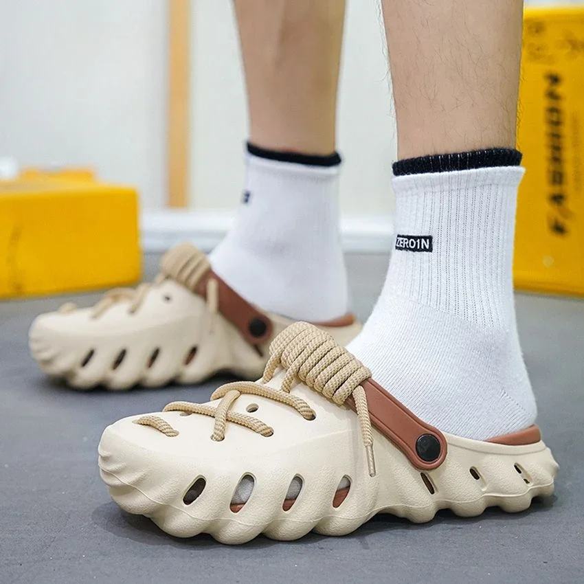 Male Slipper Slides Soft Walk Around Home Men's Shoe House Outdoor Beach Indoor Sabot Hole Platform Original Rubber Fun Adult
Male Slipper Slides Soft Walk Around Home Men's Shoe House Outdoor Beach Indoor Sabot Hole Platform Original Rubber Fun Adult