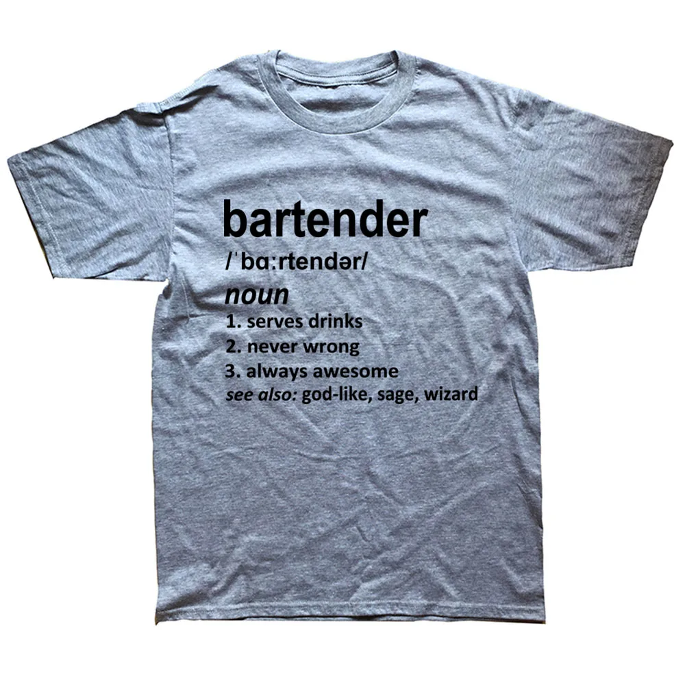 Bartender Definition T Shirts Unisex Graphic Fashion New Cotton Birthday Gift Short Sleeve O-Neck Hip Hop T-shirtF
Bartender Definition T Shirts Unisex Graphic Fashion New Cotton Birthday Gift Short Sleeve O-Neck Hip Hop T-shirtF