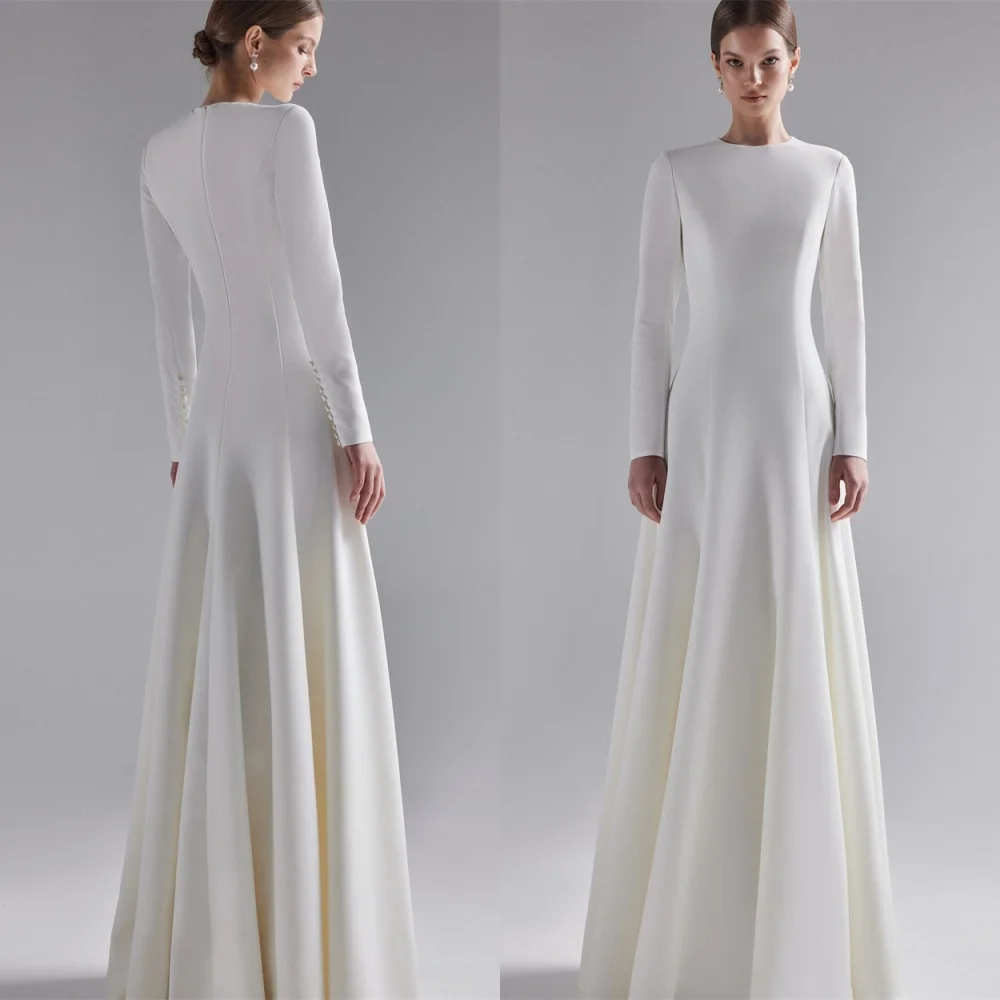 Customized Simple White Jersey Evening Dress High Quality O-Neck Long Sleeves Homecoming Dresses Charming Vestido De Noche
Customized Simple White Jersey Evening Dress High Quality O-Neck Long Sleeves Homecoming Dresses Charming Vestido De Noche